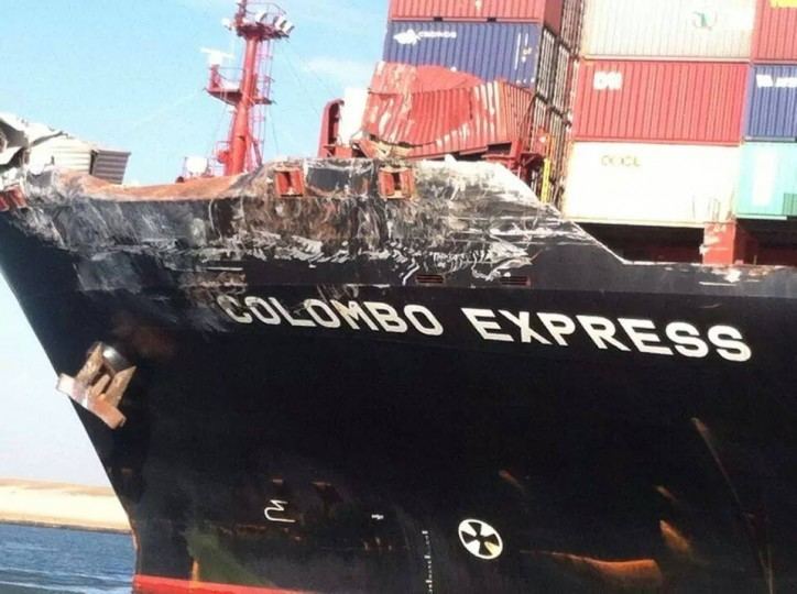 MV Colombo Express Colombo Express collides with Maersk Tanjong in Port Said Maritime