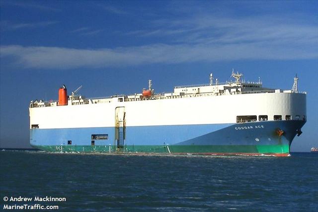 MV Cougar Ace Vessel details for COUGAR ACE Vehicles Carrier IMO 9051375