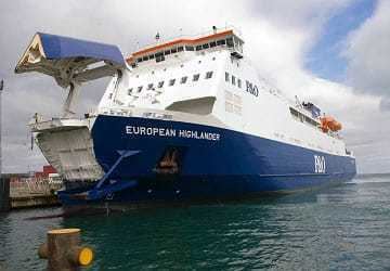 MV European Highlander (2002) PampO Irish Sea European Highlander ferry review and ship guide