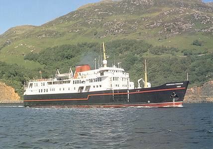 MV Hebridean Princess MacBrayne ferry Columba 1964 and cruise ship Hebridean Princess