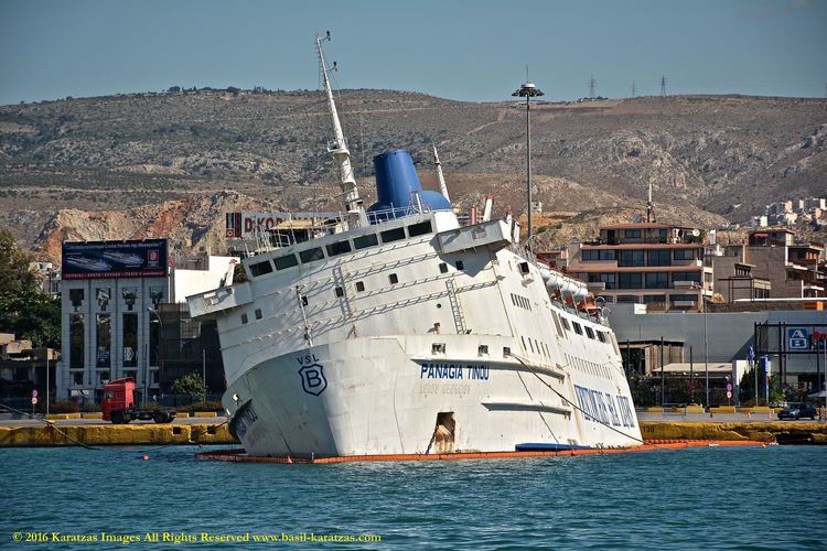 MV Panagia Tinou (1972) Images of Ferry MV 39Panagia Tinou39 listing in Port of Piraeus