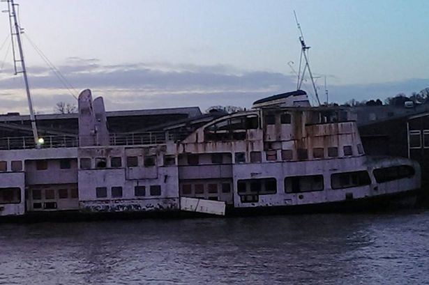 MV Royal Iris Fresh image shows historic Mersey Ferry the Royal Iris taking on