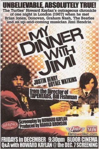 My Dinner with Jimi My sortof Cocktail with Howard Kaylan My Dinner with Jimi