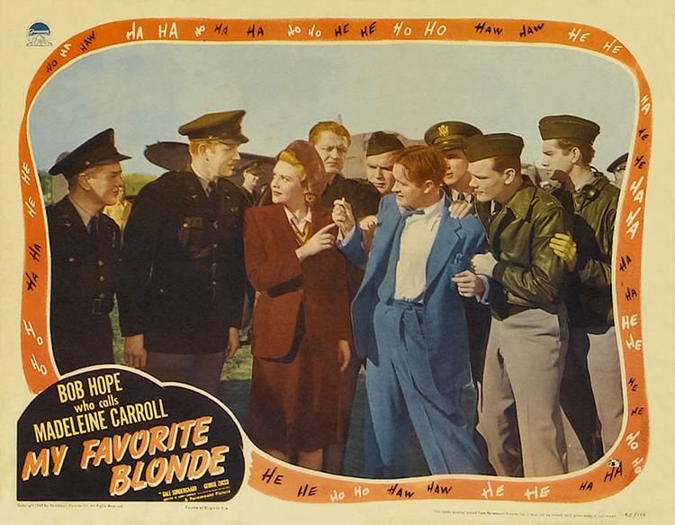 My Favorite Blonde Bob Hope Madeleine Carroll and My Favorite Blonde Girls Do Film