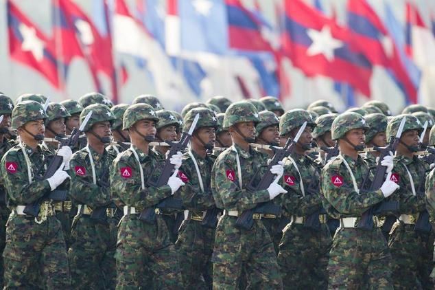 Myanmar Army Suu Kyi ducks Myanmar army parade on health grounds Daily Mail Online