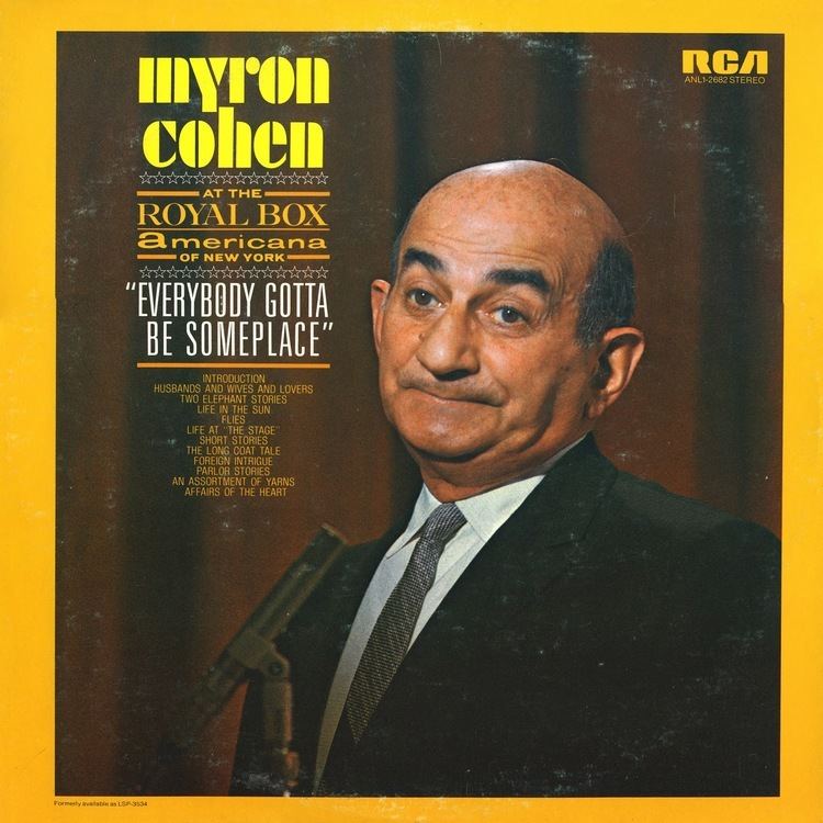Myron Cohen Vintage Standup Comedy Myron Cohen Everybody Gotta Be Someplace 1966