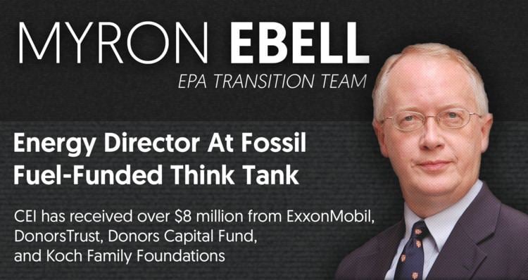 Myron Ebell Myron Ebell Climate Change Denier for the EPA SiOWfa16