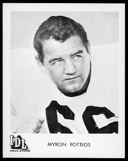 Myron Pottios Myron Pottios 1963 IDL Steelers 20 Vintage Football
