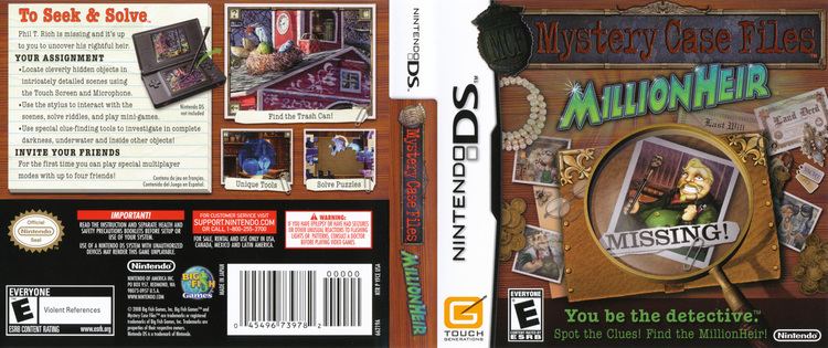 Mystery Case Files: MillionHeir Mystery Case Files MillionHeir Cover Download Nintendo DS Covers