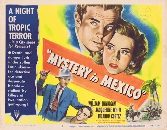Mystery in Mexico MYSTERY IN MEXICO 1948 Film Noir William Lundigan Title Lobby Card