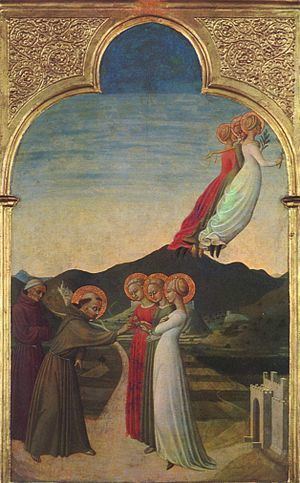 Mystic Marriage of St. Francis (Sassetta) httpsuploadwikimediaorgwikipediacommonsthu