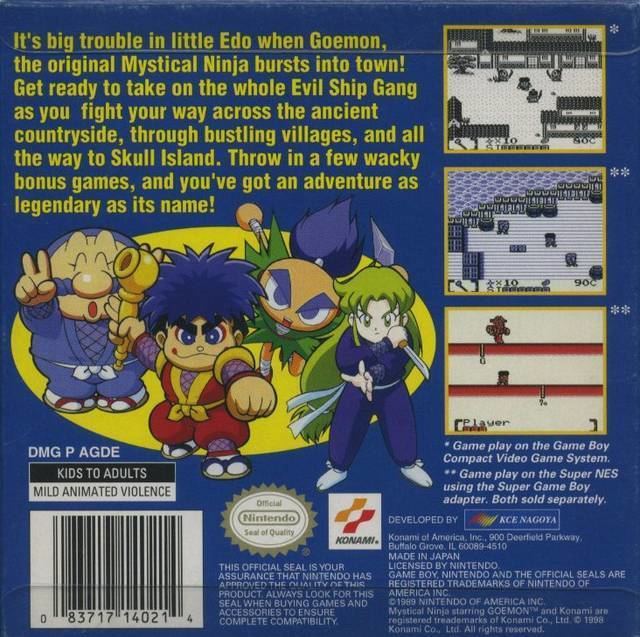 Mystical Ninja Starring Goemon (Game Boy) Mystical Ninja Starring Goemon Box Shot for Game Boy GameFAQs