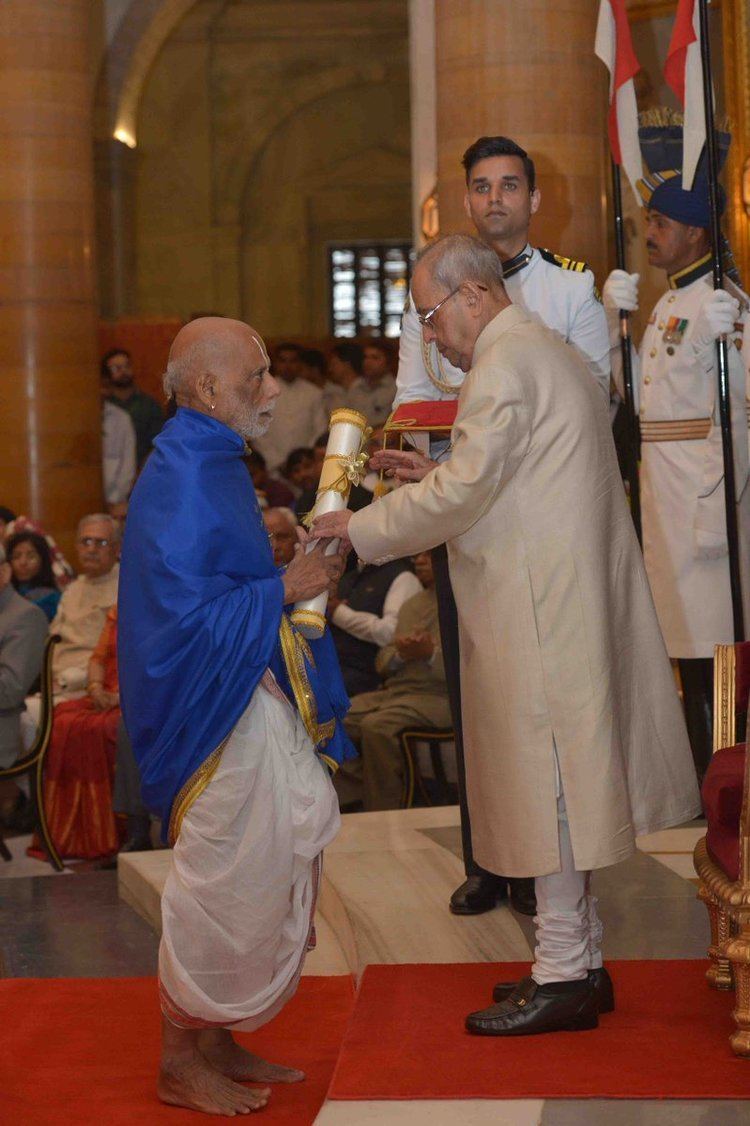 N. S. Ramanuja Tatacharya President Mukherjee on Twitter PresidentMukherjee conferred Padma