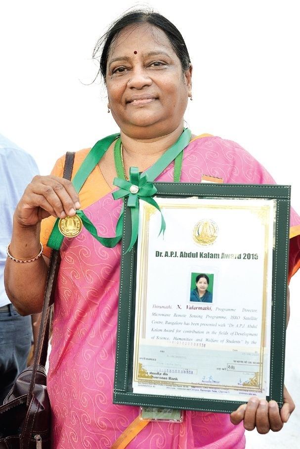 N. Valarmathi Kalam award for ISRO scientist N Valarmathi