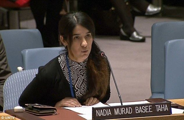 Nadia Murad Yazidi woman begs UN Security Council to wipe out ISIS Daily Mail