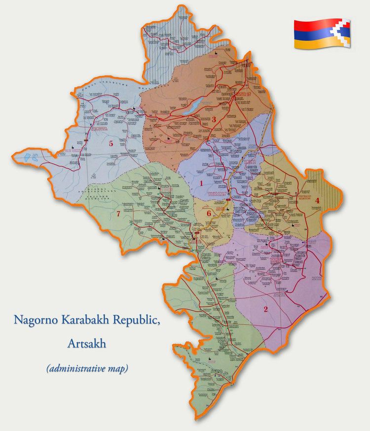 Nagorno-Karabakh Republic Nagorno Karabakh Republic administrative map