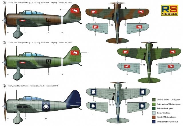 Nakajima Ki-27 Nakajima Ki27b Thailand RS Models