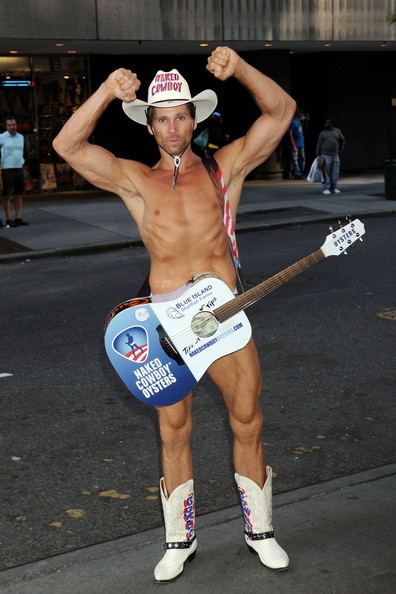 Naked Cowboy Robert John Burck AKA The Naked Cowboy is seen in Times Square