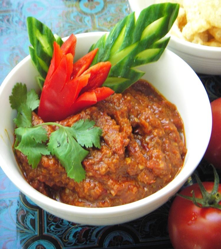 Nam phrik TomatoPork Chili Dip Recipe Nam Prik Ong Pranee39s Thai Kitchen