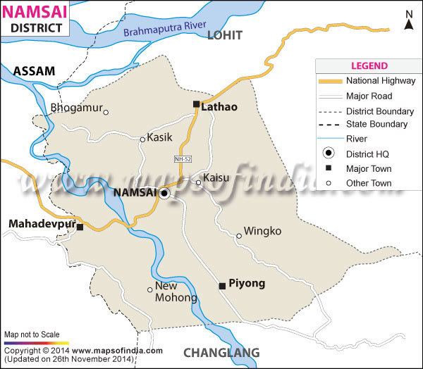 Namsai district District Map