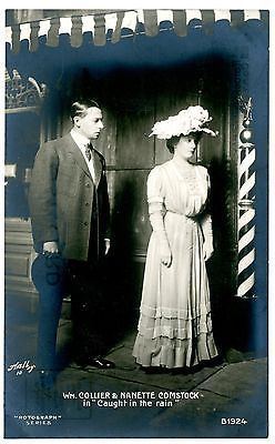 Nanette Comstock Early ActorActressWILLIAM COLLIERNANETTE COMSTOCKRPPC Rotograph