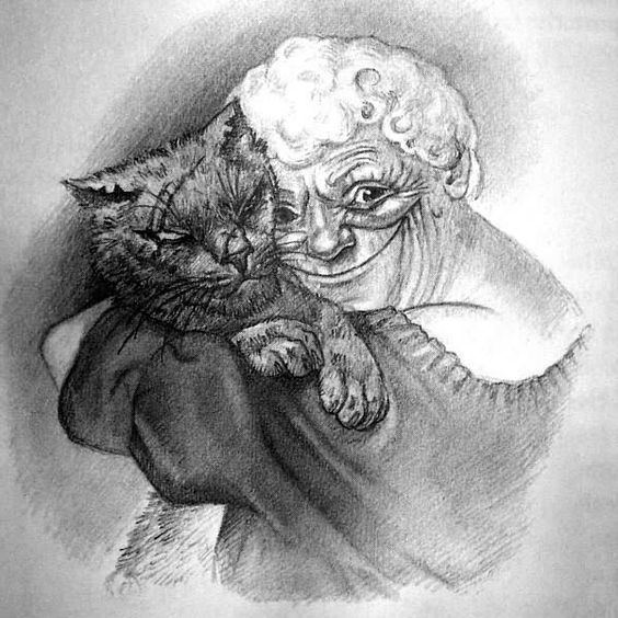 Nanny Ogg Discworld Nanny Ogg and Greebo by Paul Kidby Witches Pinterest