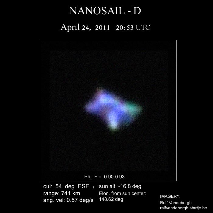 NanoSail-D2 SeeSatL May11 NanosailD2 high res color result