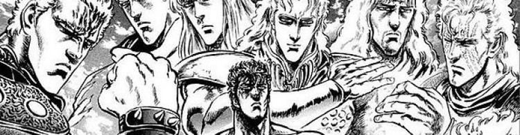 Kenshiro, a fictional character from the manga "Fist of the North Star" produced by Naoki Yamamoto