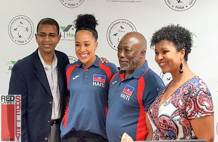 Naomy Grand'Pierre PHOTOS Haitian Olympic Swim Team Press Conference with Naomy Grand