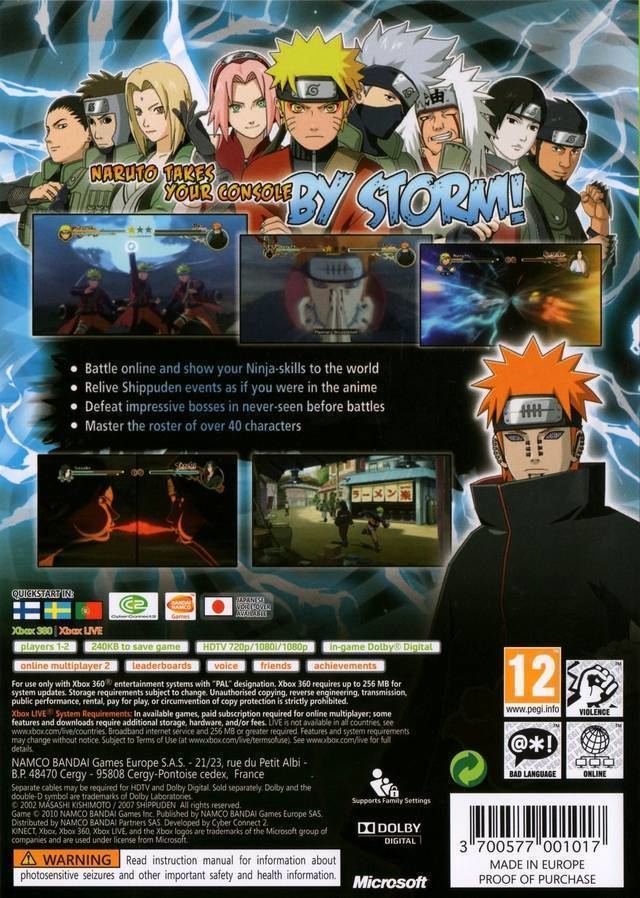 Naruto Shippuden: Ultimate Ninja Storm 2 Naruto Shippuden Ultimate Ninja Storm 2 Box Shot for Xbox 360