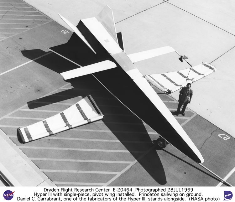 NASA Hyper III HyperIII E20464 Hyper III on ramp with singlepiece pivot wing