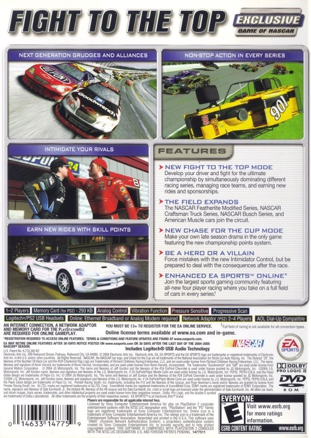 NASCAR 2005: Chase for the Cup NASCAR 2005 Chase for the Cup Box Shot for PlayStation 2 GameFAQs