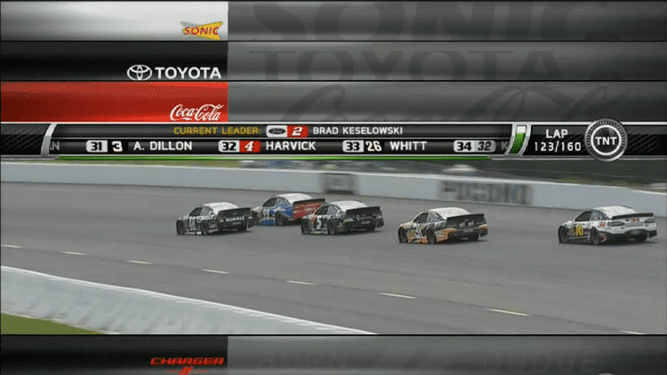 NASCAR on TNT I think TNT needs more ad banners NASCAR