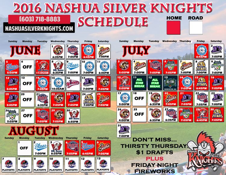 Nashua Silver Knights 2016 Nashua Silver Knights Schedule November 18 2015 Photo on