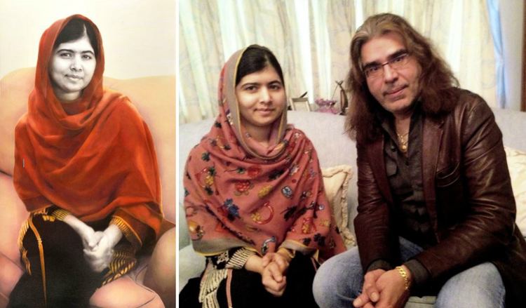 Nasser Azam Nasser Azam on His Monumental Portrait of Malala Yousafzai BLOUIN