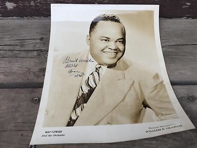 Nat Towles Nat Towles His Orchestra Autographed Signed Black White Photograph
