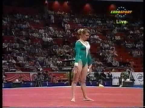 Natalia Kalinina Natalia Kalinina 1994 Europeans AA Floor Exercise YouTube
