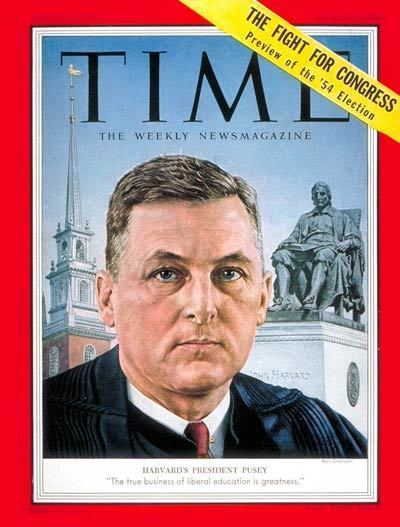 Nathan M. Pusey TIME Magazine Cover Nathan M Pusey Mar 1 1954 Harvard