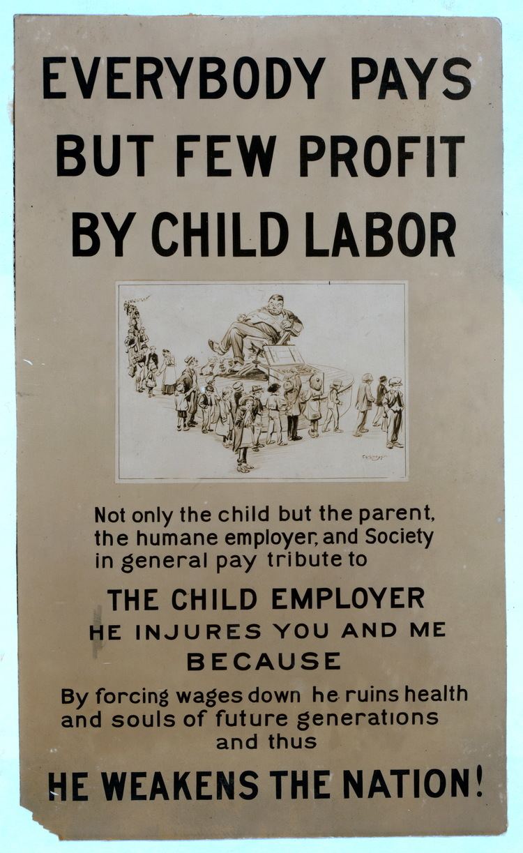 National Child Labor Committee FileThe impact of child labor poster from USA early 20th century