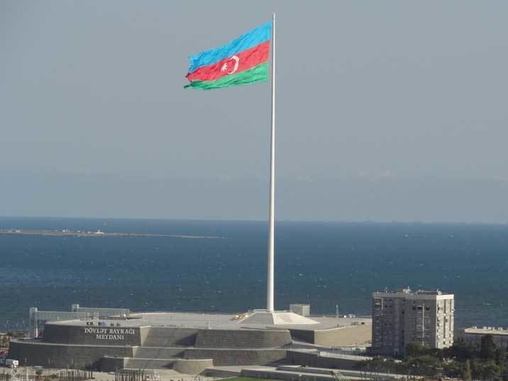 National Flag Square Happy State Flag Day Azerbaijan