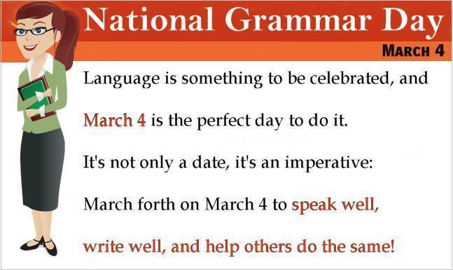 National Grammar Day It39s National Grammar Day English as a Second Language