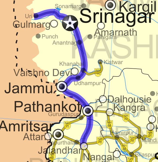 National Highway 1A (India, old numbering)