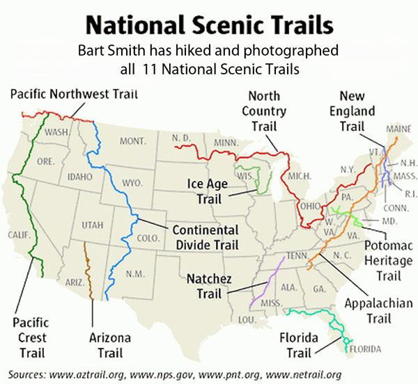 National Scenic Trail National Scenic Trails covers all the major hiking trails in the