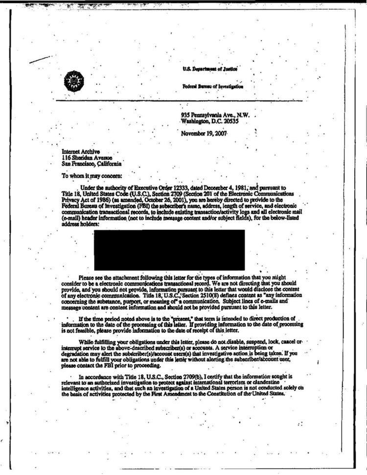National security letter