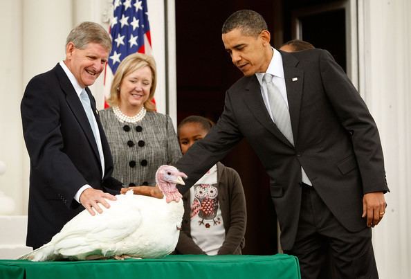 National Thanksgiving Turkey Presentation President Obama Pardons 39Courage39 the Turkey Barack Obama Zimbio