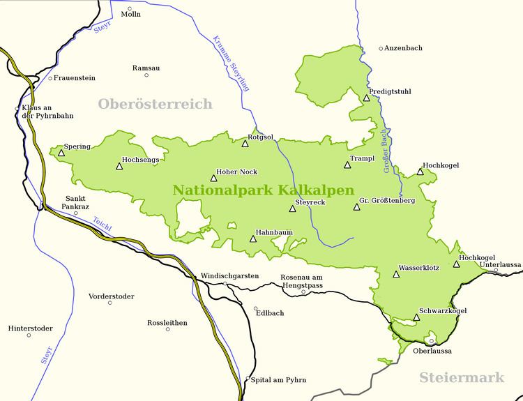 Nationalpark Kalkalpen FileKarte Nationalpark Kalkalpenpng Wikimedia Commons