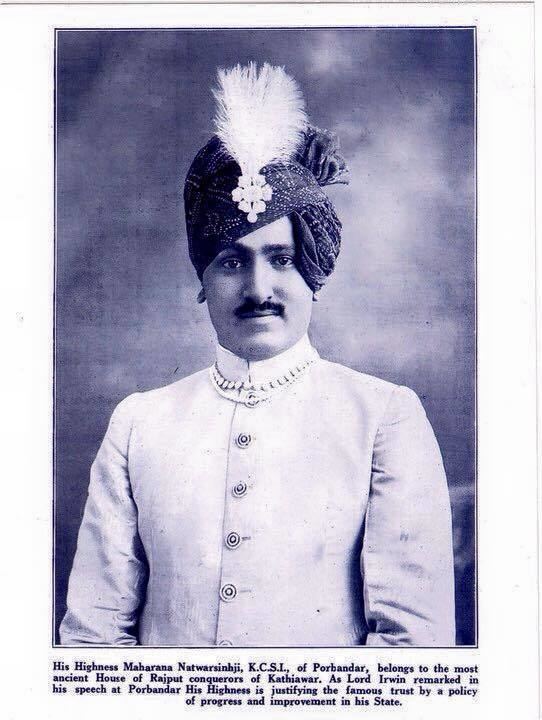 Natwarsinhji Bhavsinhji LtCol HH Maharaja Rana Sahib Shri Sir NATWARSINHJI BHAVSINHJI