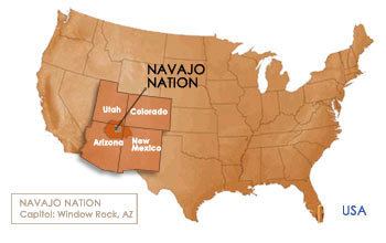 Navajo Fast Facts Location Map Navajo Nation