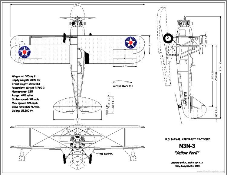 Naval Aircraft Factory N3N TheBlueprintscom Blueprints gt Modern airplanes gt Modern N