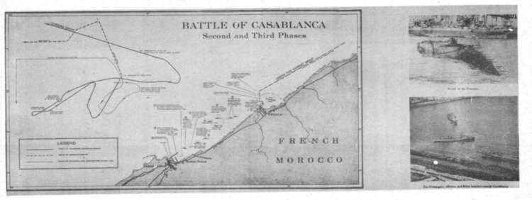 Naval Battle of Casablanca HyperWar The Coast Guard at WarIX North African Landings Part II